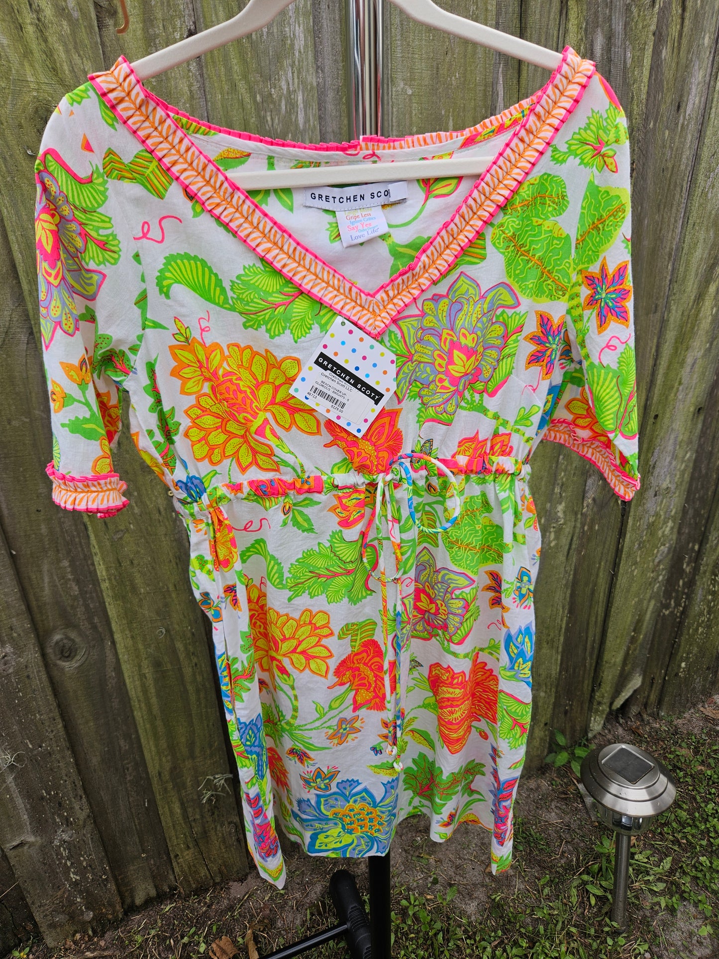 Gretchen Scott Beach cover-up  Glorious Brights Size Small